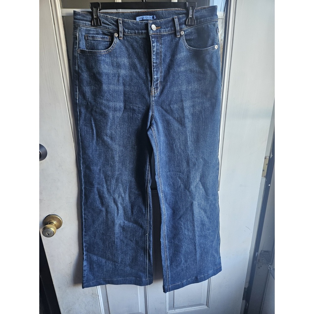 J. McLaughlin Women Wide Leg Jeans Blue Retro Flowy Size 12